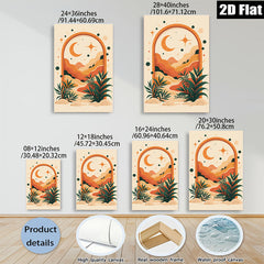 2D flat 1pc Bohemian Sunset Landscape Wall Art for Living Room Bedroom Decor Gallery Wrapped Canvas Prints Modern Farmhouse Aesthetic Maximalist Style