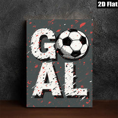 2D flat 1pc Bold Soccer Word Art Wall Decor for Boys Bedroom Playroom Living Room Modern Farmhouse Gallery Wrapped Canvas Prints Ready to Hang