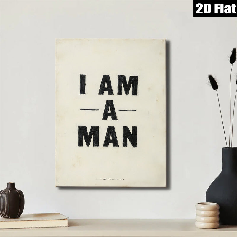 2D flat 1pc Bold Typography Wall Art Modern Minimalist Design for Living Room Bedroom Office Gallery Wrapped Canvas Prints Home Decor Farmhouse Style