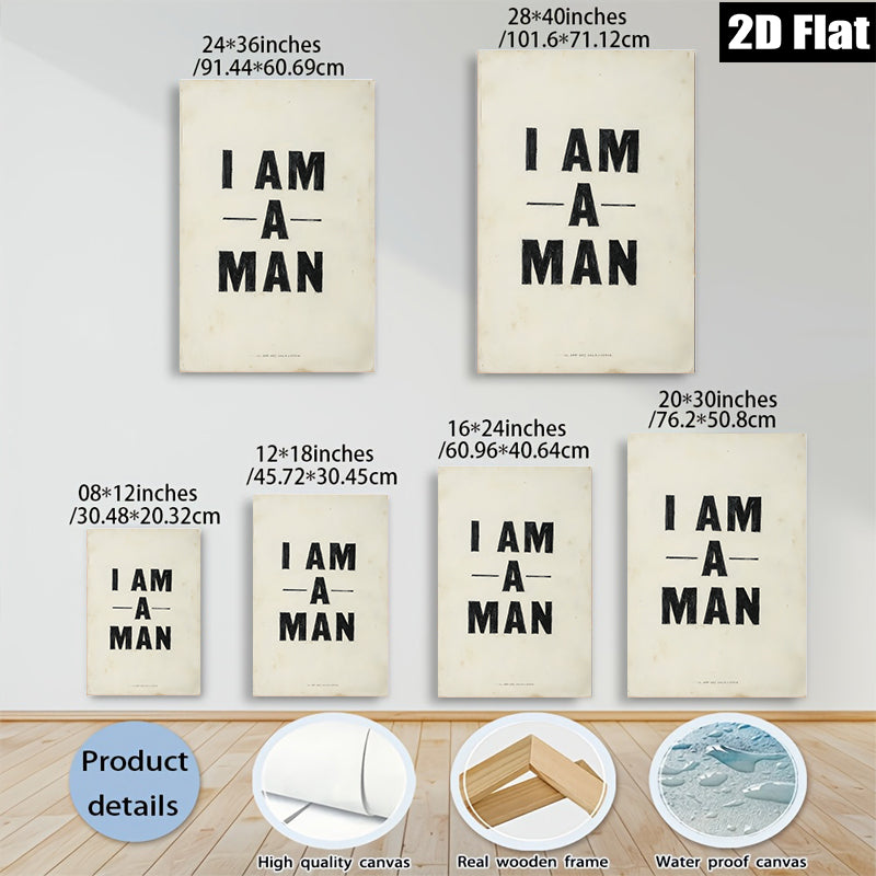 2D flat 1pc Bold Typography Wall Art Modern Minimalist Design for Living Room Bedroom Office Gallery Wrapped Canvas Prints Home Decor Farmhouse Style