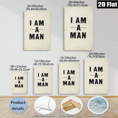 2D flat 1pc Bold Typography Wall Art Modern Minimalist Design for Living Room Bedroom Office Gallery Wrapped Canvas Prints Home Decor Farmhouse Style