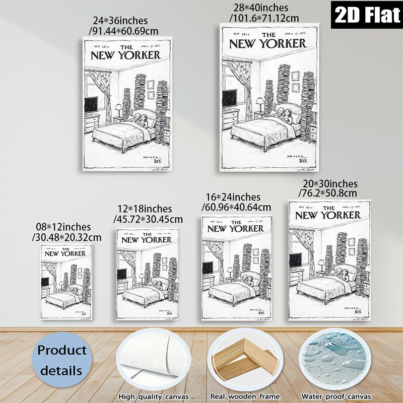 2D flat 1pc Bookworm’s Dream Vintage Reading Room Wall Art Canvas Print for Bedroom Living Room Gallery Wrapped Tealightful Cozy Modern Farmhouse