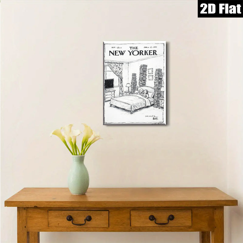 2D flat 1pc Bookworm’s Dream Vintage Reading Room Wall Art Canvas Print for Bedroom Living Room Gallery Wrapped Tealightful Cozy Modern Farmhouse
