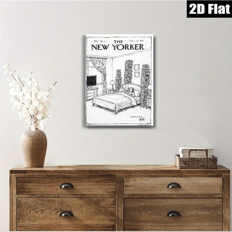 2D flat 1pc Bookworm’s Dream Vintage Reading Room Wall Art Canvas Print for Bedroom Living Room Gallery Wrapped Tealightful Cozy Modern Farmhouse