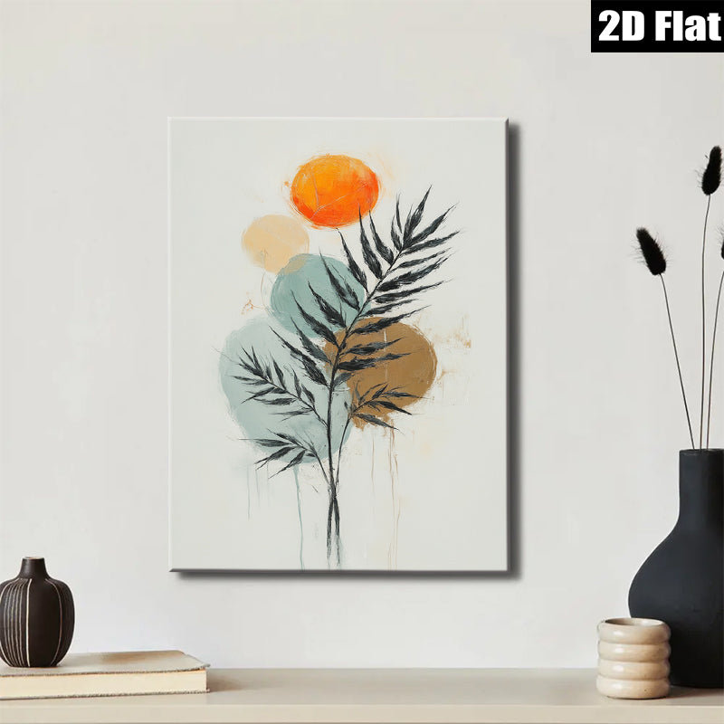 2D flat 1pc Botanical Abstract Wall Art Modern Farmhouse Decor Living Room Bedroom Gallery Wrapped Canvas Prints Coastal Beach Aesthetic Home Decor