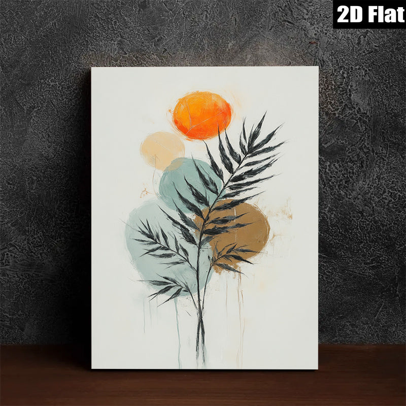 2D flat 1pc Botanical Abstract Wall Art Modern Farmhouse Decor Living Room Bedroom Gallery Wrapped Canvas Prints Coastal Beach Aesthetic Home Decor