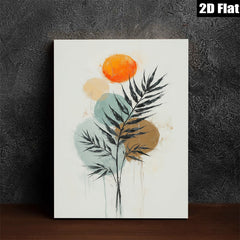 2D flat 1pc Botanical Abstract Wall Art Modern Farmhouse Decor Living Room Bedroom Gallery Wrapped Canvas Prints Coastal Beach Aesthetic Home Decor