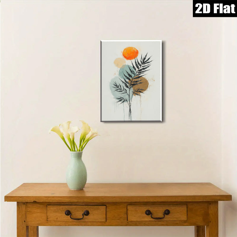 2D flat 1pc Botanical Abstract Wall Art Modern Farmhouse Decor Living Room Bedroom Gallery Wrapped Canvas Prints Coastal Beach Aesthetic Home Decor