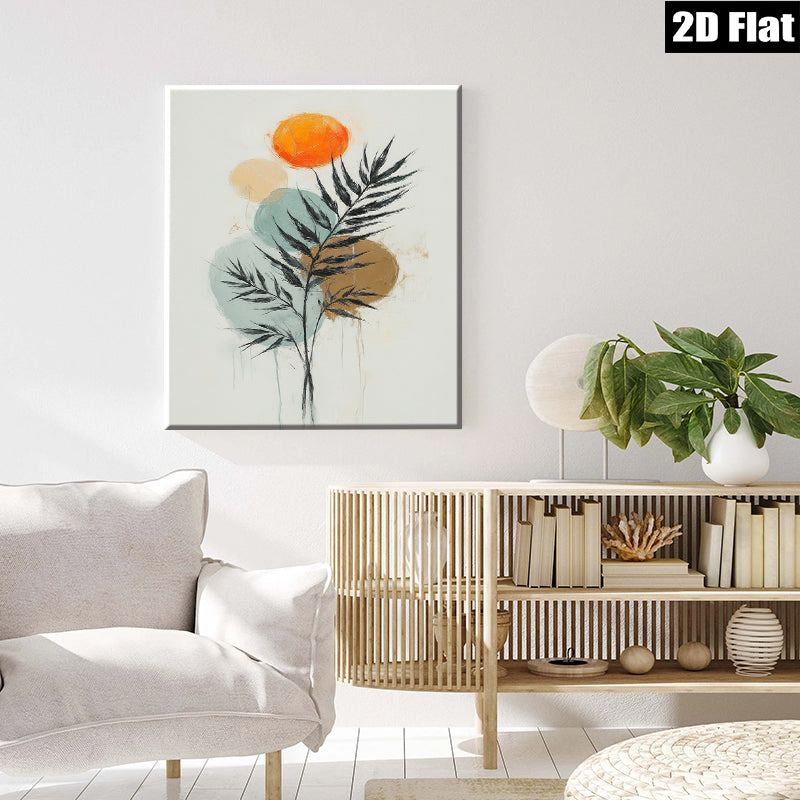 2D flat 1pc Botanical Abstract Wall Art Modern Farmhouse Decor Living Room Bedroom Gallery Wrapped Canvas Prints Coastal Beach Aesthetic Home Decor
