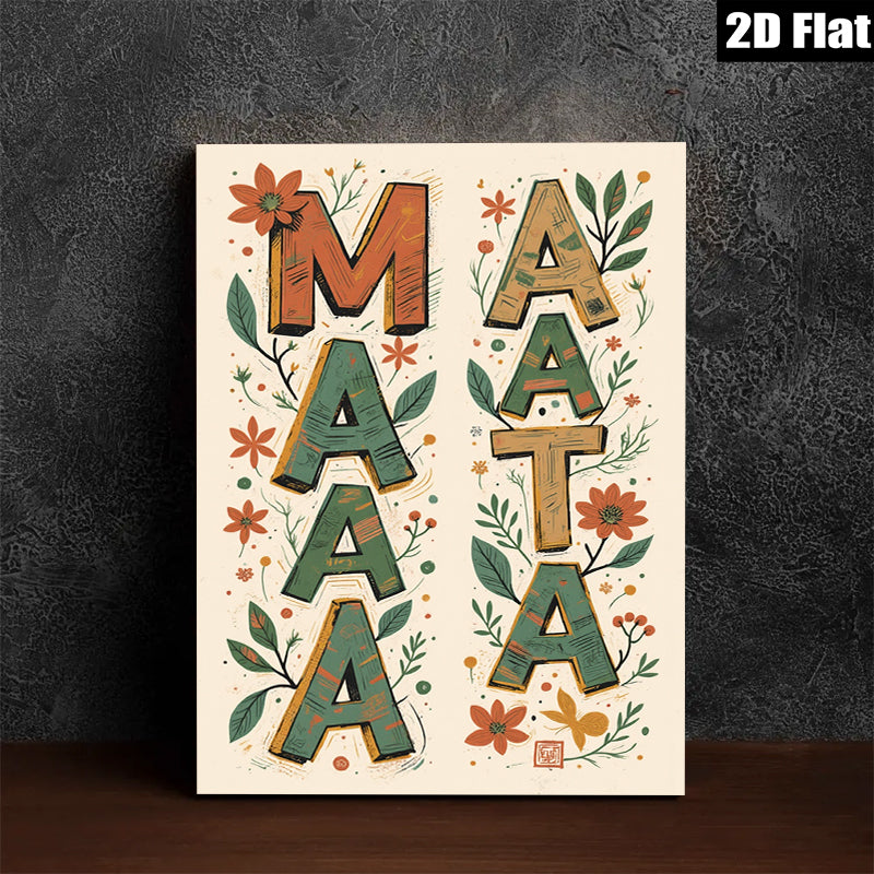 2D flat 1pc Botanical Alphabet Wall Art Floral Letter Prints Modern Farmhouse Decor Living Room Bedroom Gallery Wrapped Canvas Teal Navy Gold Chic