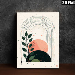 2D flat 1pc Botanical Archery Minimalist Wall Art Modern Farmhouse Decor Living Room Bedroom Canvas Prints Gallery Wrapped Ready To Hang Abstract Nature Artwork Chic Home Decor