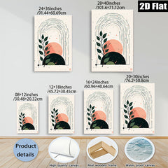 2D flat 1pc Botanical Archery Minimalist Wall Art Modern Farmhouse Decor Living Room Bedroom Canvas Prints Gallery Wrapped Ready To Hang Abstract Nature Artwork Chic Home Decor