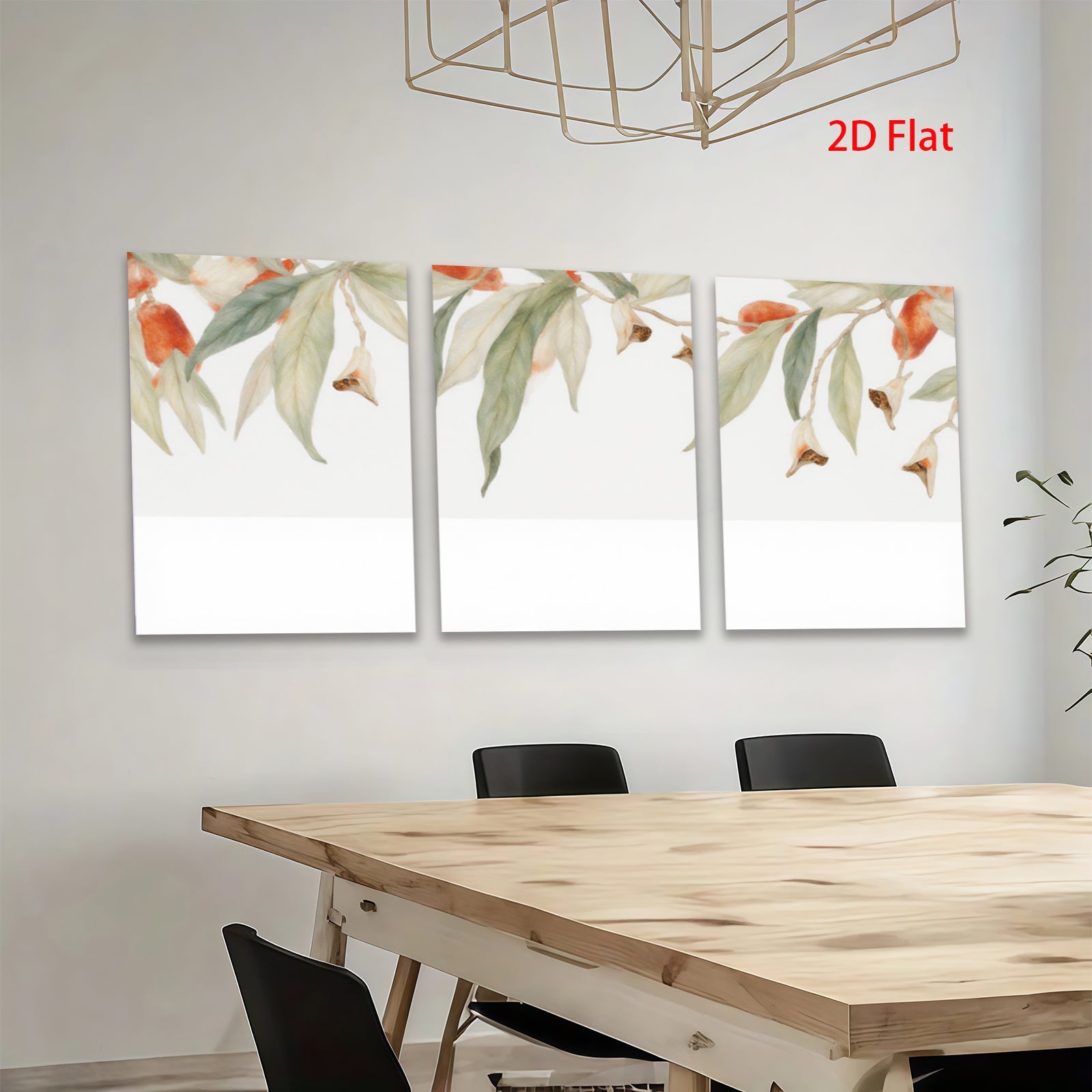 2D flat 1pc Botanical Branch Wall Art Prints Nature Inspired Floral Home Decor Living Room Bedroom Gallery Wrapped Canvas Modern Farmhouse Rustic Chic Cozy Aesthetic