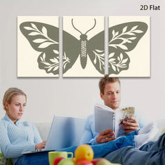 2D flat 1pc Botanical Butterfly Wall Art D��cor Living Room Bedroom Farmhouse Rustic Modern Gallery Wrapped Canvas Prints Home D��cor