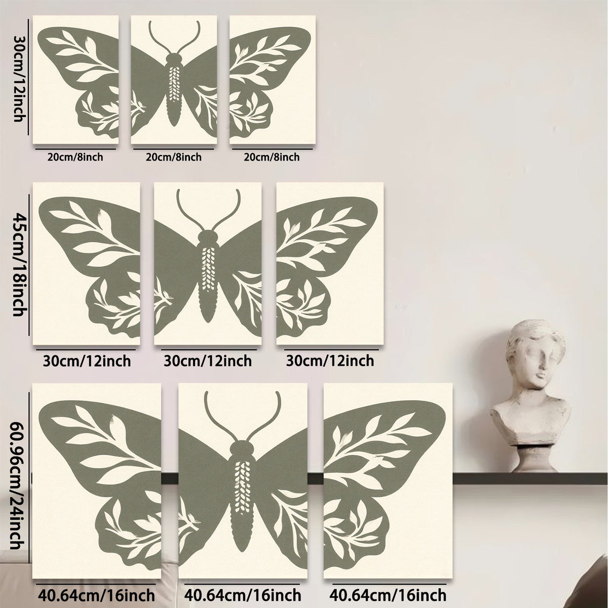 2D flat 1pc Botanical Butterfly Wall Art D��cor Living Room Bedroom Farmhouse Rustic Modern Gallery Wrapped Canvas Prints Home D��cor