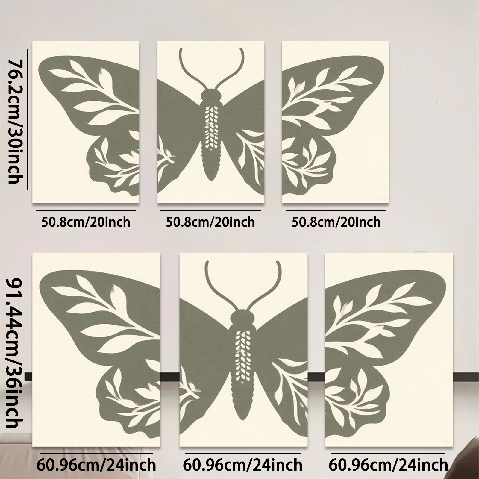 2D flat 1pc Botanical Butterfly Wall Art D��cor Living Room Bedroom Farmhouse Rustic Modern Gallery Wrapped Canvas Prints Home D��cor