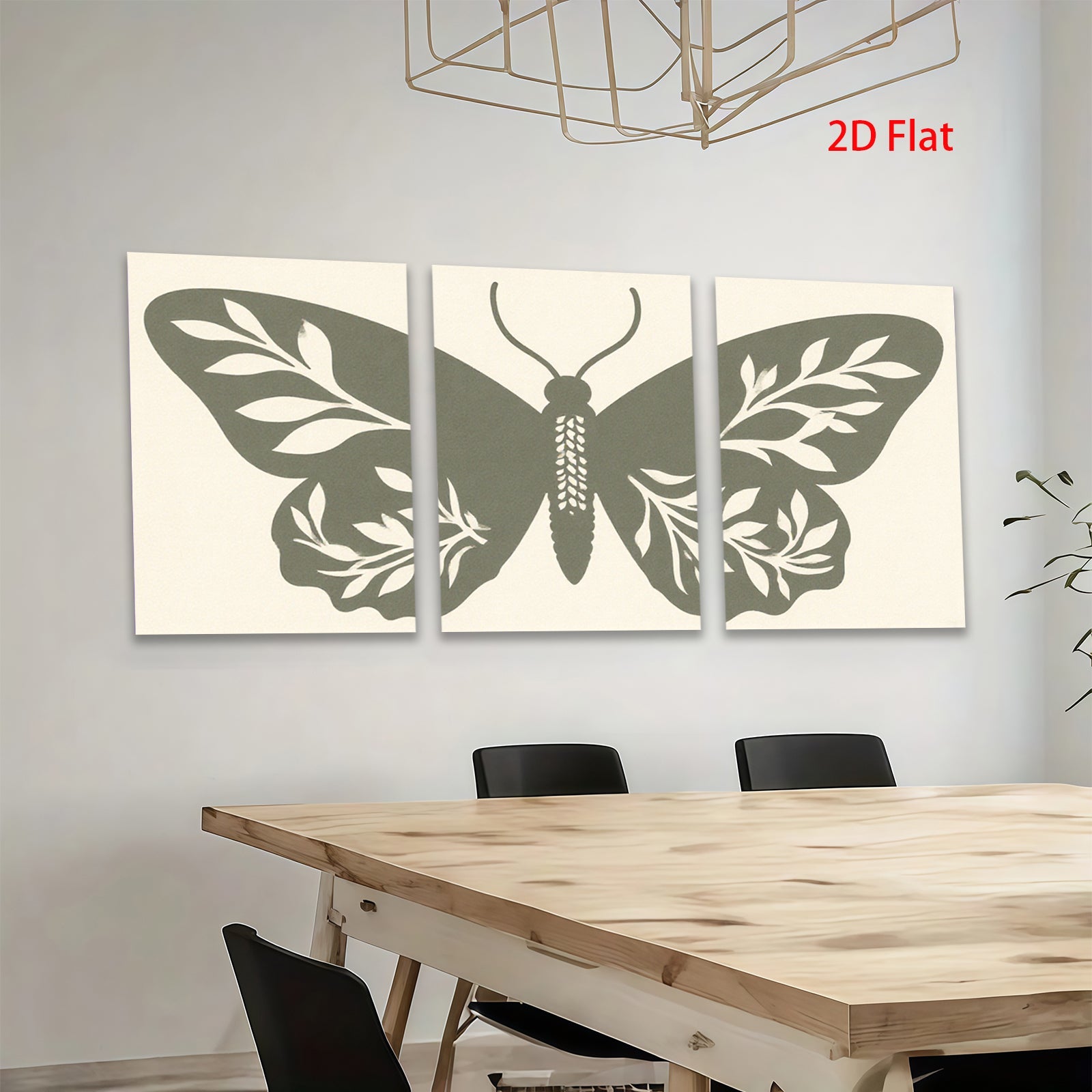2D flat 1pc Botanical Butterfly Wall Art D��cor Living Room Bedroom Farmhouse Rustic Modern Gallery Wrapped Canvas Prints Home D��cor