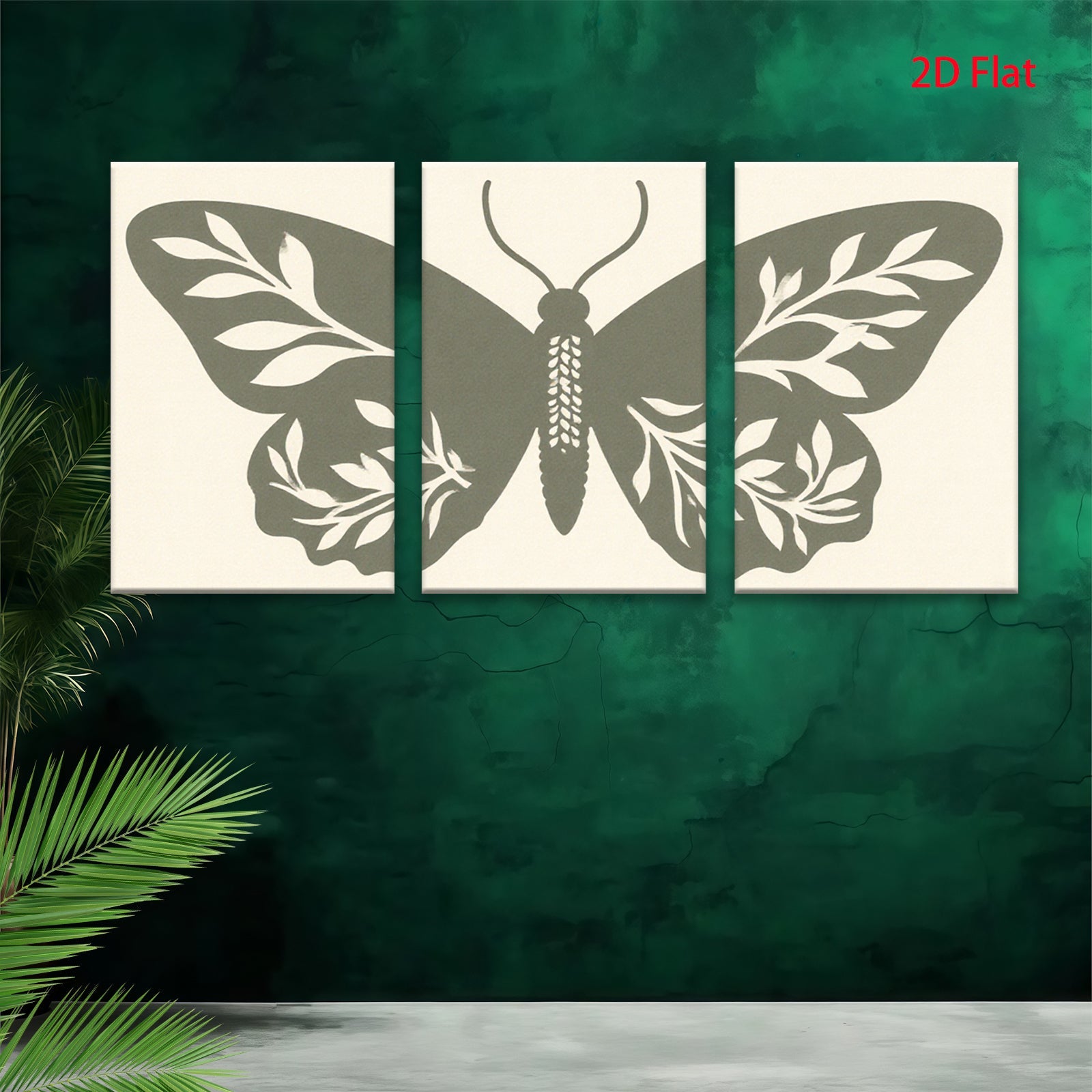2D flat 1pc Botanical Butterfly Wall Art D��cor Living Room Bedroom Farmhouse Rustic Modern Gallery Wrapped Canvas Prints Home D��cor