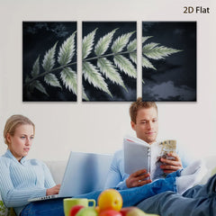 2D flat 1pc Botanical Fern Frond Wall Art Living Room Bedroom Modern Farmhouse Decor Gallery Wrapped Canvas Prints Ready to Hang Large Size