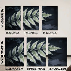 2D flat 1pc Botanical Fern Frond Wall Art Living Room Bedroom Modern Farmhouse Decor Gallery Wrapped Canvas Prints Ready to Hang Large Size