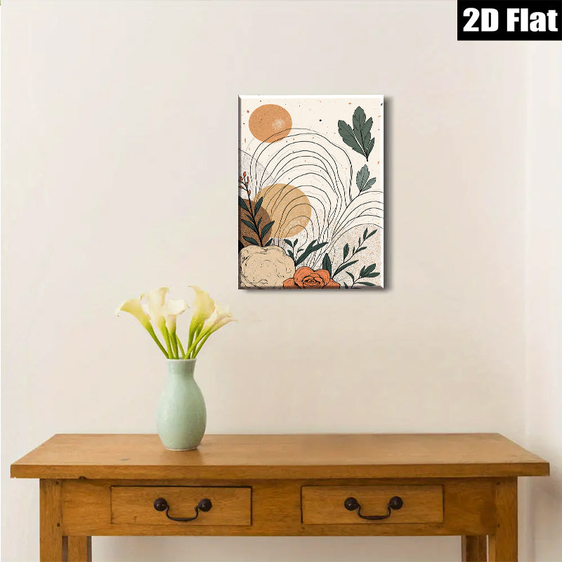 2D flat 1pc Botanical Floral Line Art Wall Decor Modern Farmhouse Living Room Bedroom Canvas Prints Gallery Wrapped Art Home Decor
