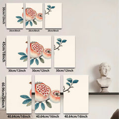 2D flat 1pc Botanical Fruit Branch Painting Wall Art Decor for Living Room Bedroom Kitchen Dining Room Gallery Wrapped Canvas Prints Modern Farmhouse Style