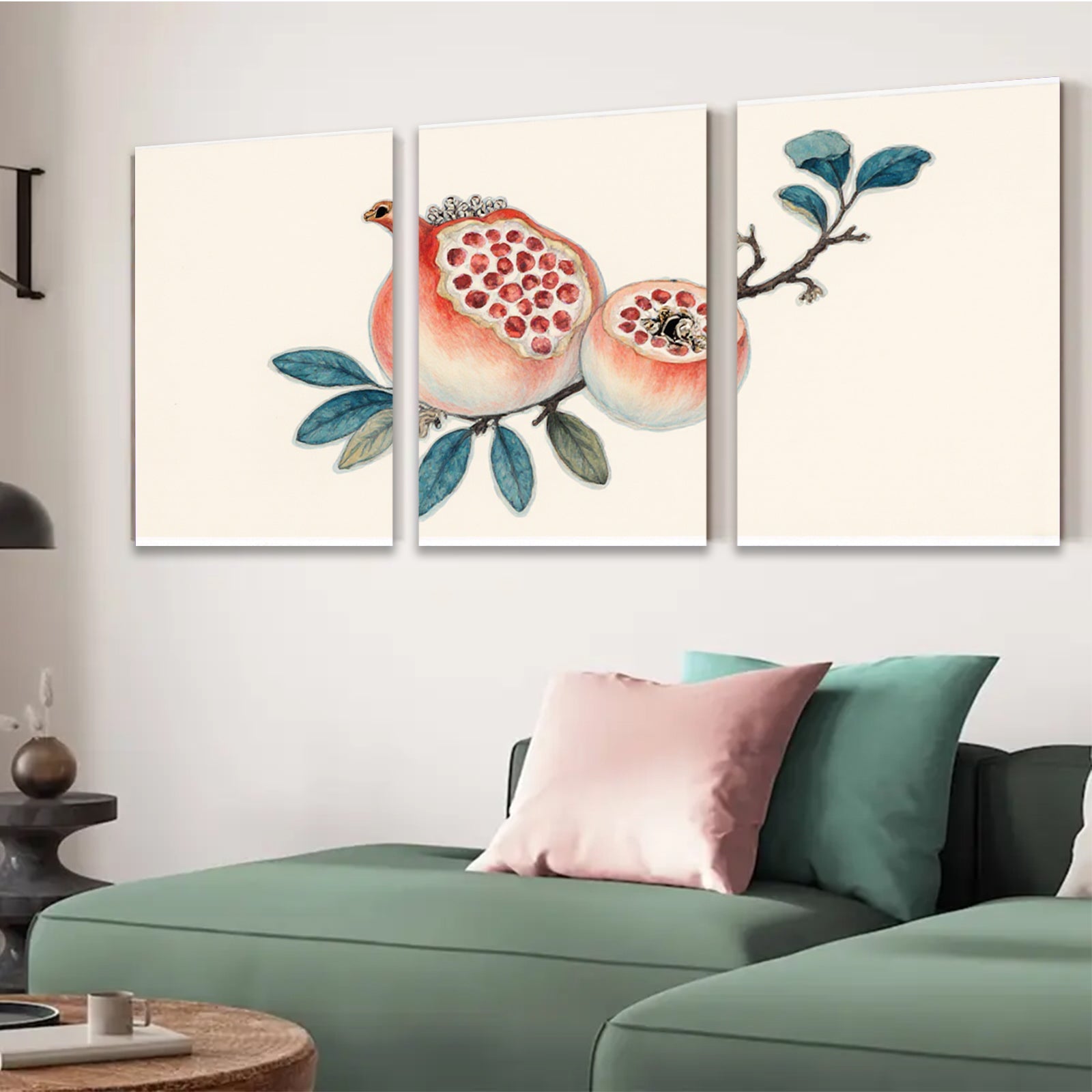 2D flat 1pc Botanical Fruit Branch Painting Wall Art Decor for Living Room Bedroom Kitchen Dining Room Gallery Wrapped Canvas Prints Modern Farmhouse Style