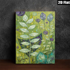 2D flat 1pc Botanical Greenery Wall Art Lush Foliage Home Decor Living Room Bedroom Modern Farmhouse Gallery Wrapped Canvas Prints Coastal Beach Style