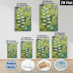 2D flat 1pc Botanical Greenery Wall Art Lush Foliage Home Decor Living Room Bedroom Modern Farmhouse Gallery Wrapped Canvas Prints Coastal Beach Style