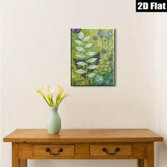 2D flat 1pc Botanical Greenery Wall Art Lush Foliage Home Decor Living Room Bedroom Modern Farmhouse Gallery Wrapped Canvas Prints Coastal Beach Style