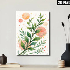 2D flat 1pc Botanical Greenery Wall Art Modern Farmhouse Decor Living Room Bedroom Gallery Wrapped Canvas Prints Ready to Hang Coastal Aesthetic