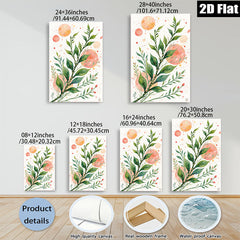 2D flat 1pc Botanical Greenery Wall Art Modern Farmhouse Decor Living Room Bedroom Gallery Wrapped Canvas Prints Ready to Hang Coastal Aesthetic