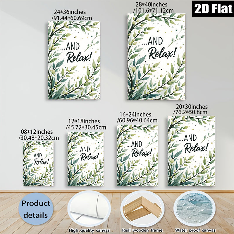 2D flat 1pc Botanical Greenery Wall Art Prints Modern Farmhouse Decor Living Room Bedroom Gallery Wrapped Canvas Art Prints Cozy Home Aesthetic
