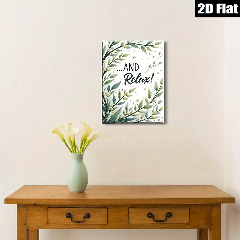 2D flat 1pc Botanical Greenery Wall Art Prints Modern Farmhouse Decor Living Room Bedroom Gallery Wrapped Canvas Art Prints Cozy Home Aesthetic