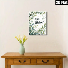 2D flat 1pc Botanical Greenery Wall Art Prints Modern Farmhouse Decor Living Room Bedroom Gallery Wrapped Canvas Art Prints Cozy Home Aesthetic