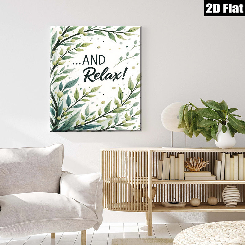 2D flat 1pc Botanical Greenery Wall Art Prints Modern Farmhouse Decor Living Room Bedroom Gallery Wrapped Canvas Art Prints Cozy Home Aesthetic