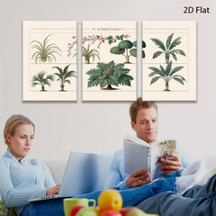 2D flat 1pc Botanical Illustration Palm Tree Leaves Wall Art Decor Living Room Bedroom Gallery Wrapped Canvas Prints Modern Farmhouse Aesthetic Home Decor