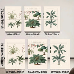 2D flat 1pc Botanical Illustration Palm Tree Leaves Wall Art Decor Living Room Bedroom Gallery Wrapped Canvas Prints Modern Farmhouse Aesthetic Home Decor