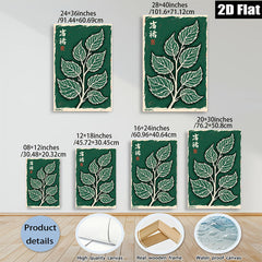 2D flat 1pc Botanical Leaf Wall Art Modern Farmhouse Decor Living Room Bedroom Gallery Wrapped Canvas Prints Home Office Decor Minimalist Aesthetic Artwork
