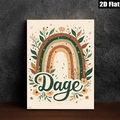 2D flat 1pc Botanical Rainbow Wall Art Floral Decor Living Room Bedroom Gallery Wrapped Canvas Prints Modern Farmhouse Aesthetic Home Decor Cozy Vibes