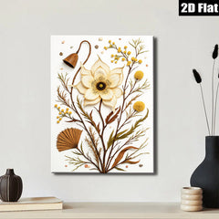 2D flat 1pc Botanical Study Dried Floral Arrangement Wall Art Farmhouse Decor Living Room Bedroom Gallery Wrapped Canvas Prints Modern Minimalist