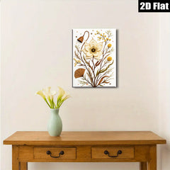2D flat 1pc Botanical Study Dried Floral Arrangement Wall Art Farmhouse Decor Living Room Bedroom Gallery Wrapped Canvas Prints Modern Minimalist