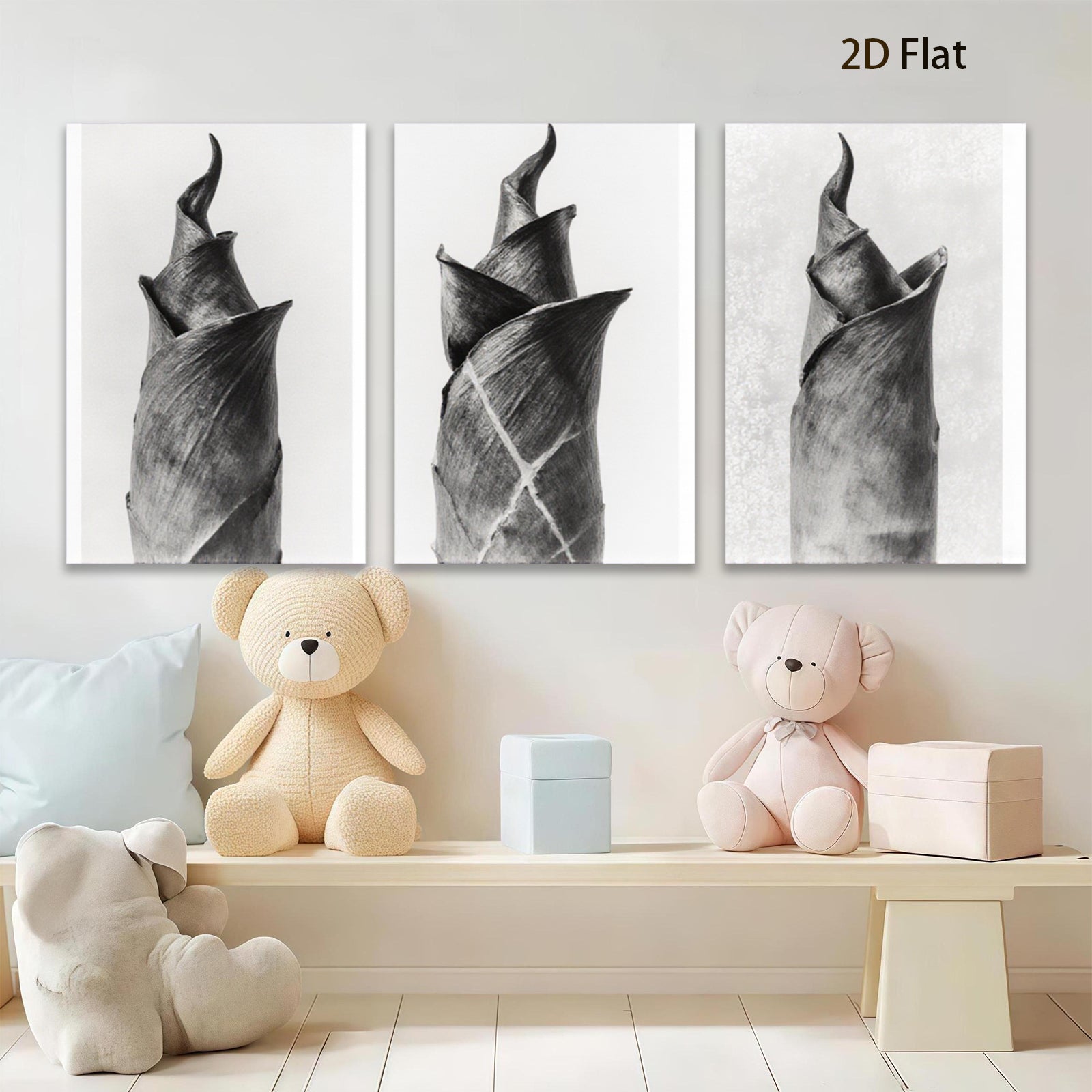 2D flat 1pc Botanical Study Dried Floral Close Up Wall Art Canvas Prints For Living Room Bedroom Home Decor Farmhouse Style Modern Minimalist