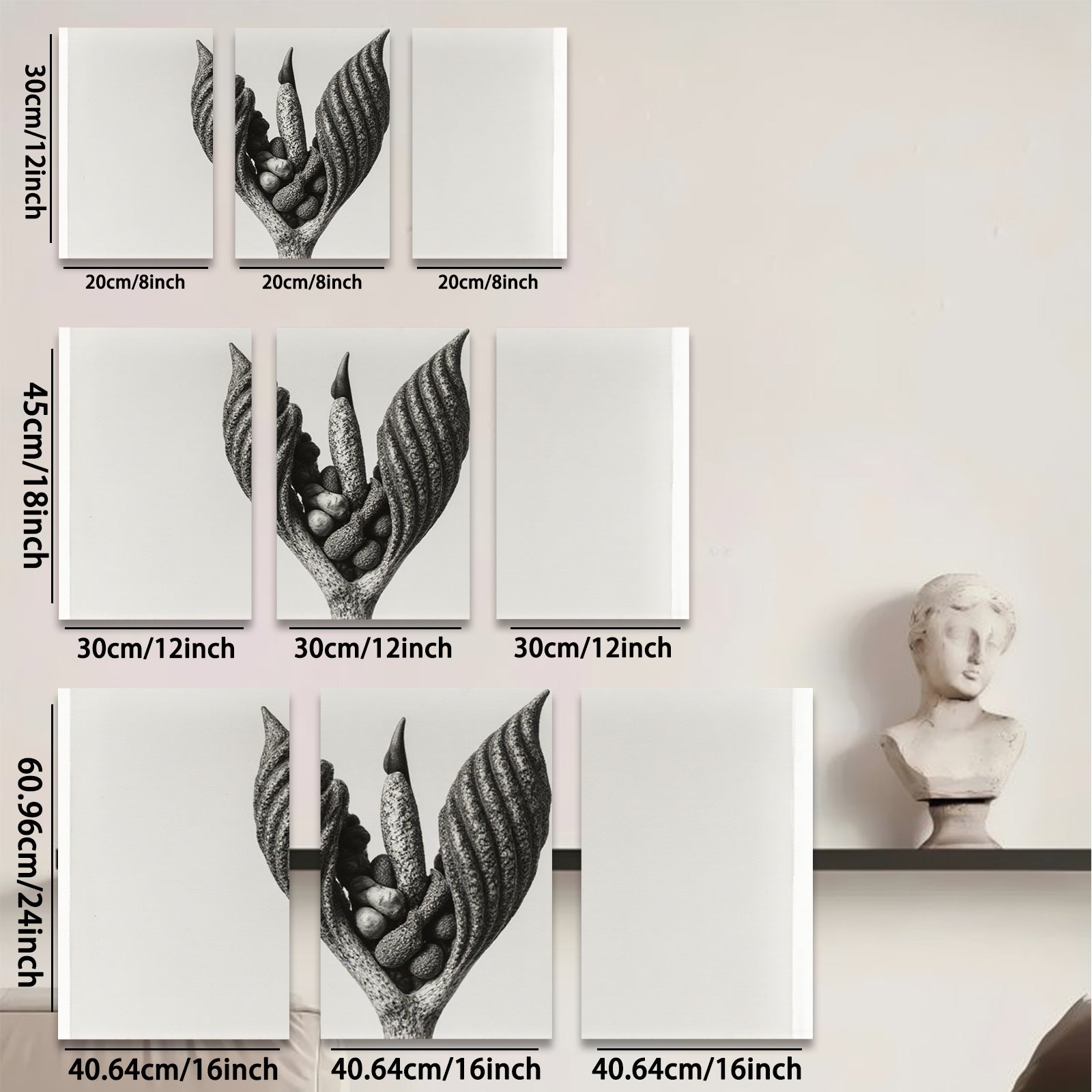 2D flat 1pc Botanical Study Seed Pod Floral Art Wall Decor Living Room Bedroom Modern Farmhouse Gallery Wrapped Canvas Prints