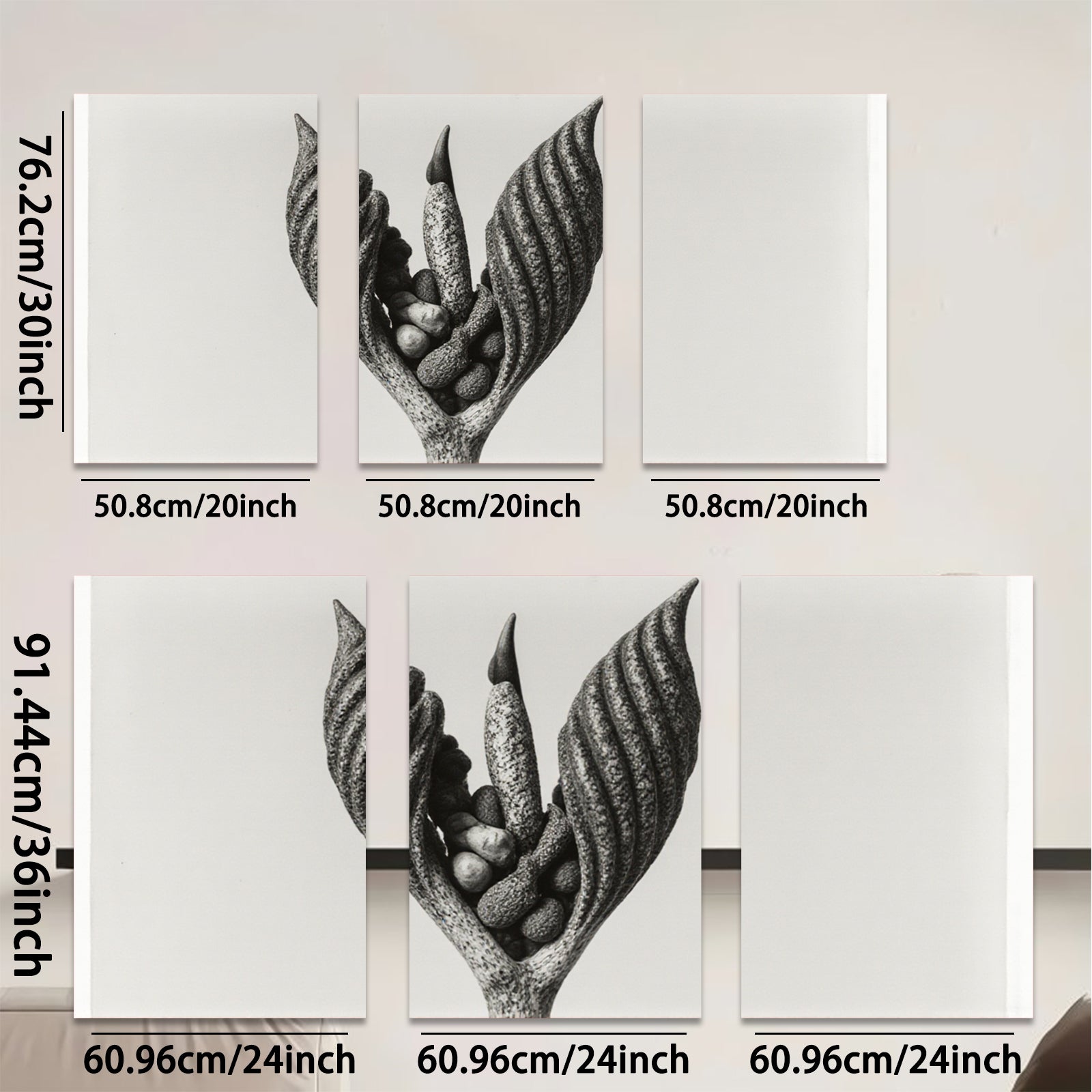 2D flat 1pc Botanical Study Seed Pod Floral Art Wall Decor Living Room Bedroom Modern Farmhouse Gallery Wrapped Canvas Prints