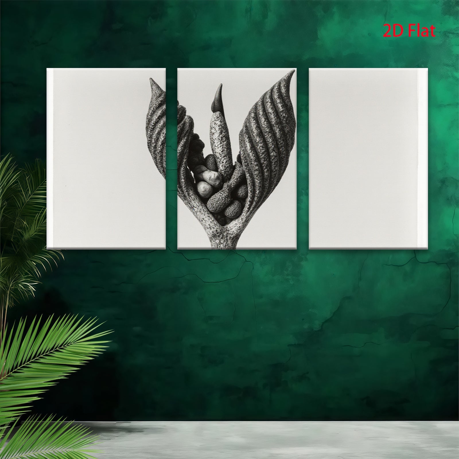 2D flat 1pc Botanical Study Seed Pod Floral Art Wall Decor Living Room Bedroom Modern Farmhouse Gallery Wrapped Canvas Prints