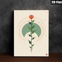 2D flat 1pc Botanical Vine Study Minimalist Wall Art Modern Farmhouse Decor Living Room Bedroom Gallery Wrapped Canvas Prints Trending Now