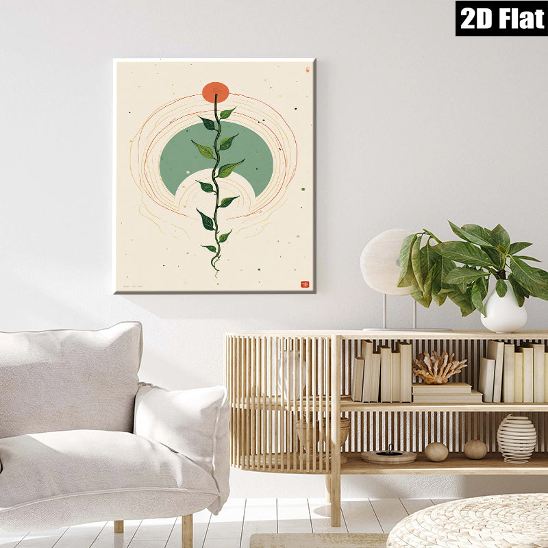 2D flat 1pc Botanical Vine Study Minimalist Wall Art Modern Farmhouse Decor Living Room Bedroom Gallery Wrapped Canvas Prints Trending Now