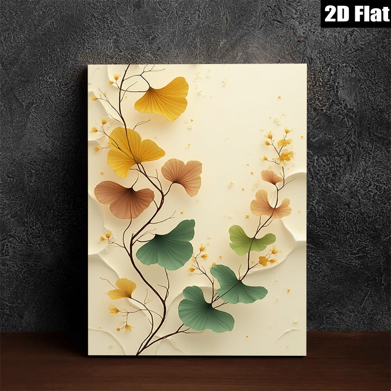 2D flat 1pc Botanical Wall Art Delicate Greenery Branch Design Modern Farmhouse Living Room Bedroom Decor Canvas Prints Ready to Hang Gallery Wrapped