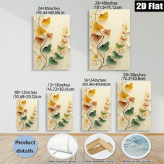 2D flat 1pc Botanical Wall Art Delicate Greenery Branch Design Modern Farmhouse Living Room Bedroom Decor Canvas Prints Ready to Hang Gallery Wrapped